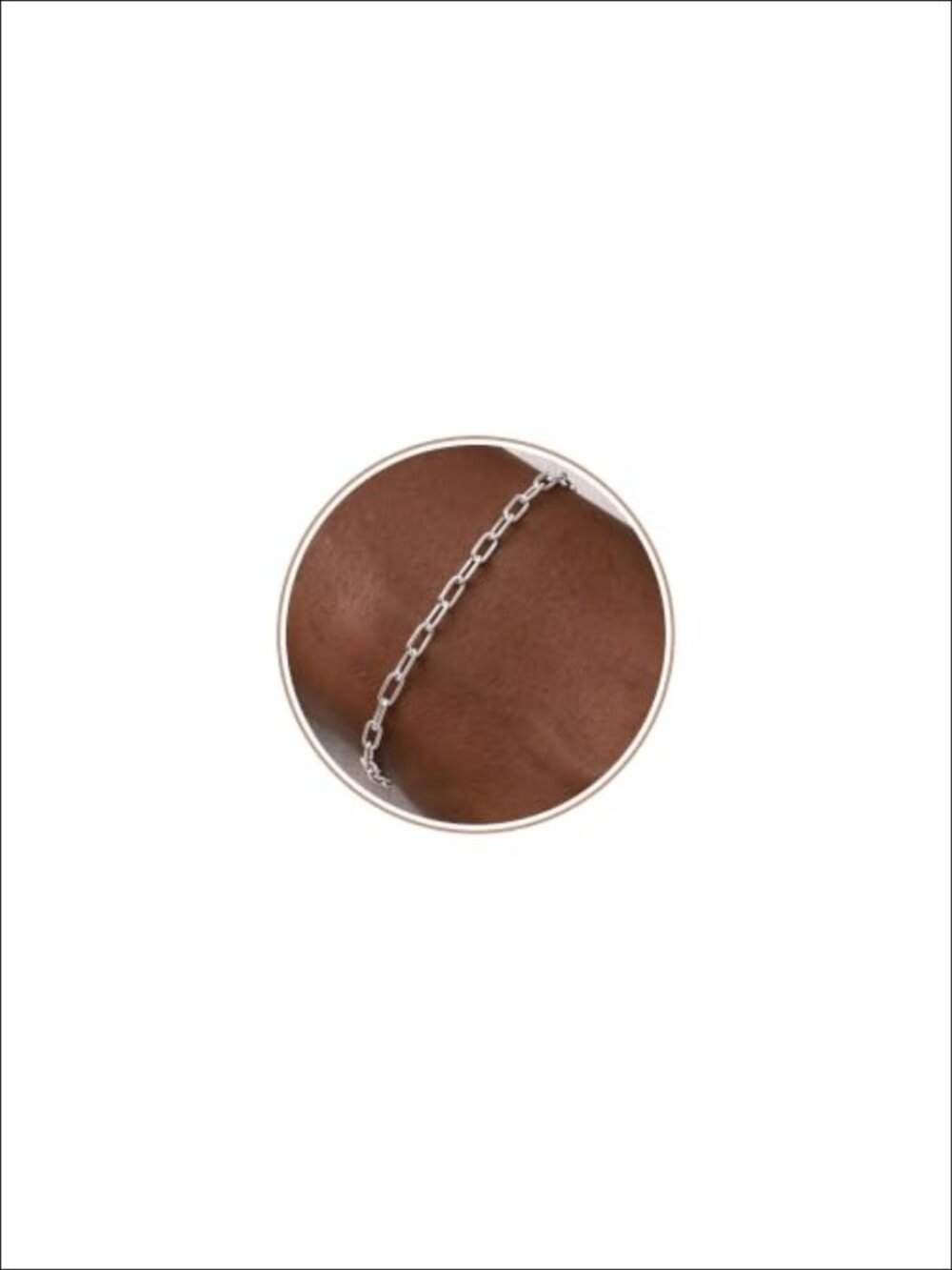 925 Sterling Silver Paperclip Bracelet 3mm Minimalist Chain for Women